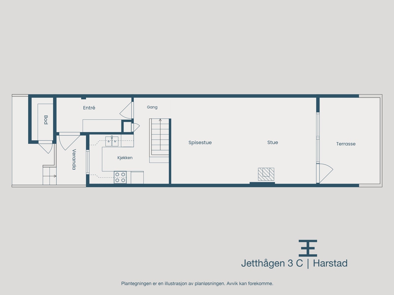 Plantegning 1. etasje Galleribilde