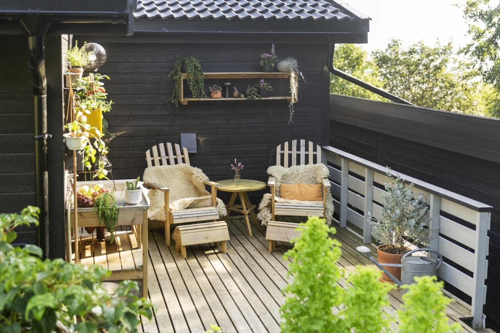 Uteplass på baksiden. Galleribilde