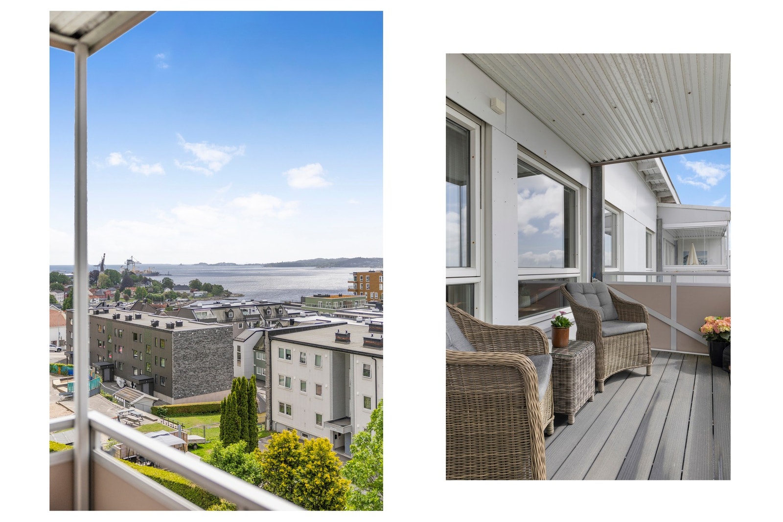 Denne balkongen er til for å nytes. Solrikt og nydelig utsikt mot Stavern, Larviksfjorden, Tenvik, Tollerodden og Veldre. Må oppleves! Galleribilde