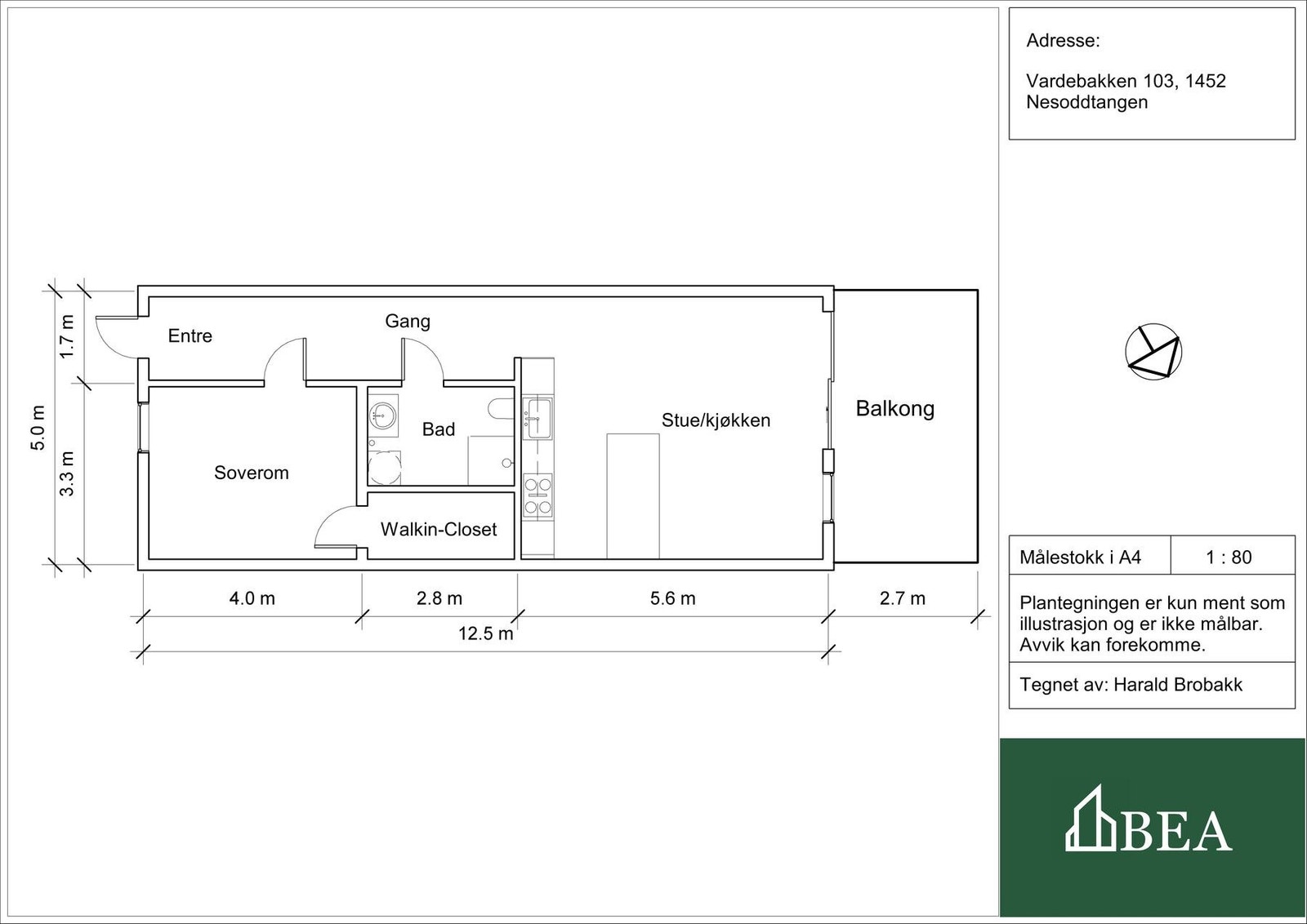 Plantegning Galleribilde