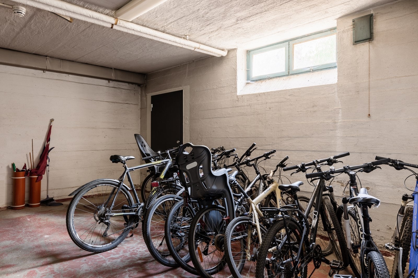 Sameiet har tilrettelagt for praktisk sykkelparkering. Galleribilde