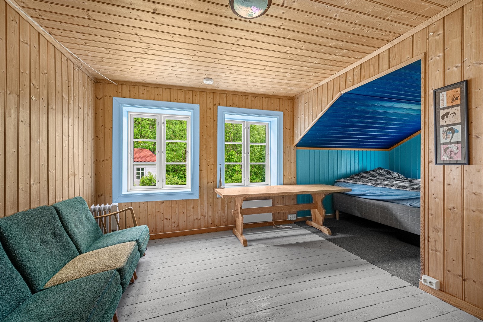 Soverom med to vinduer Galleribilde
