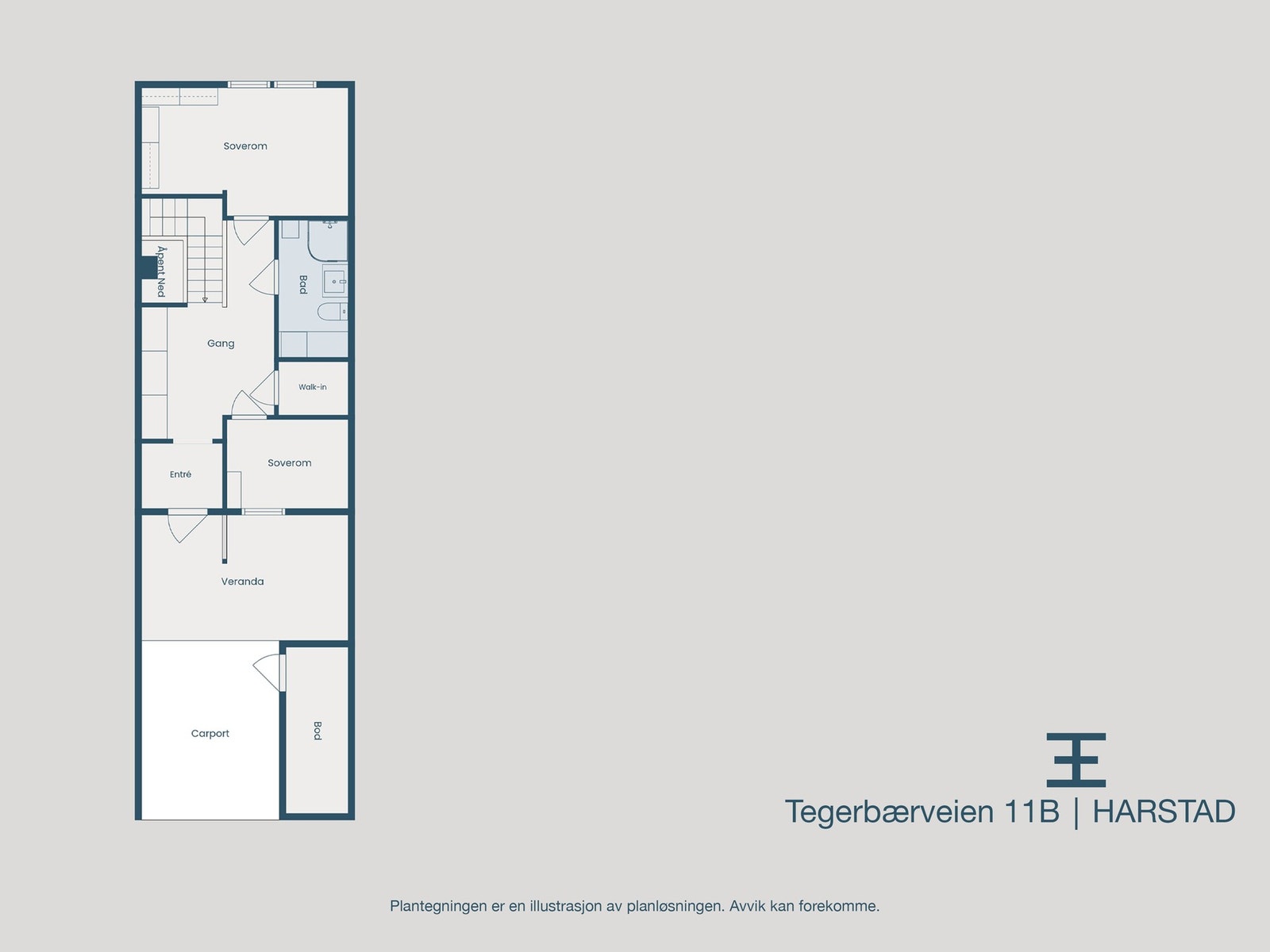 Plantegning 1. etasje Galleribilde