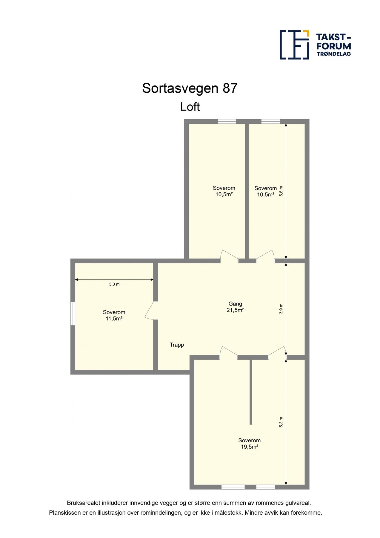 Plantegning Kår bolig- Loft Galleribilde