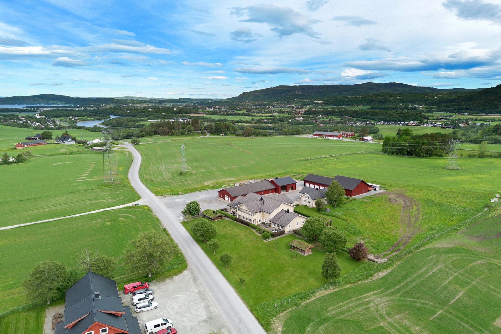 God beliggenhet, fritt og landlig uten hindringer for sola Galleribilde