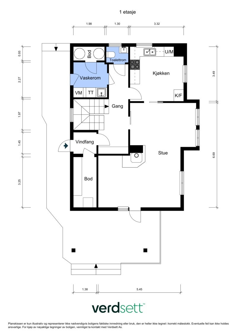 - Plantegning 1.etg - Galleribilde