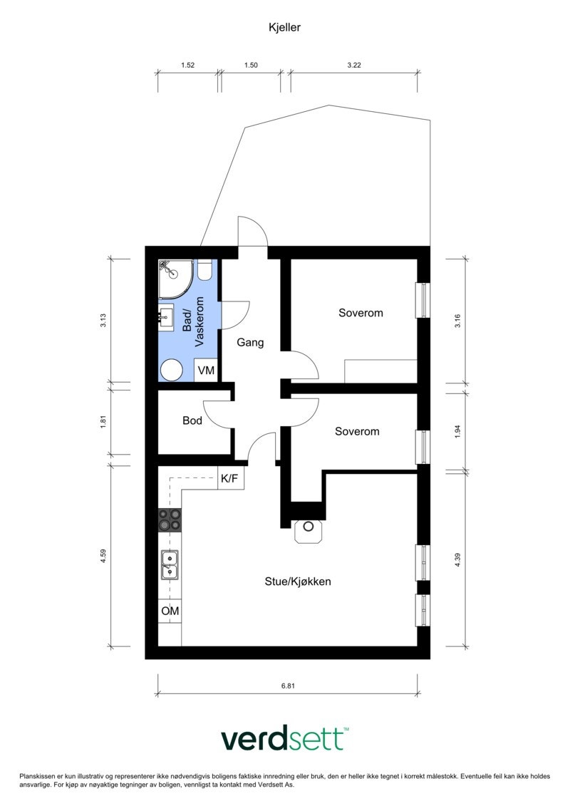 - Plantegning kjeller - Galleribilde