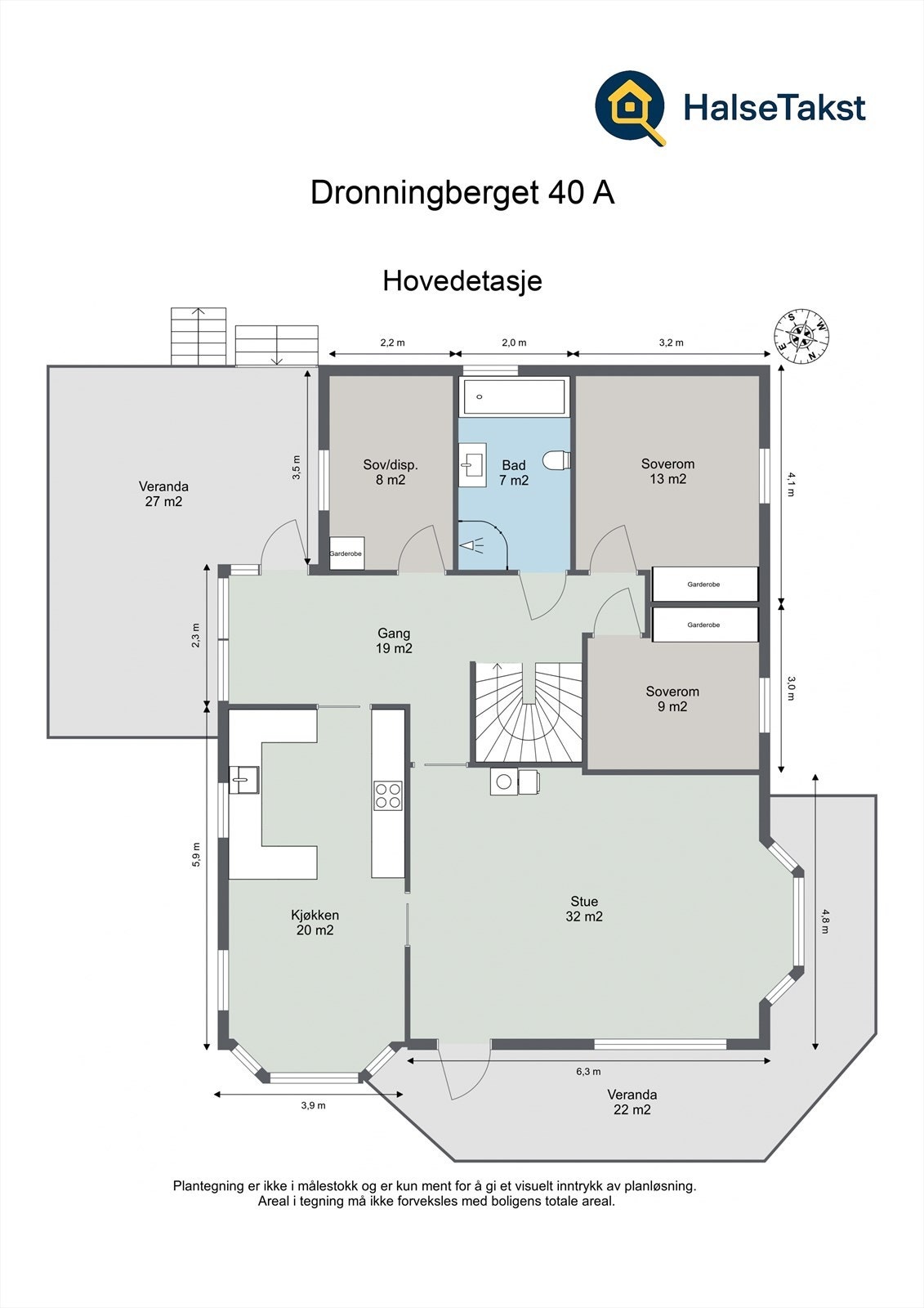Plantegning hovedetasje Galleribilde