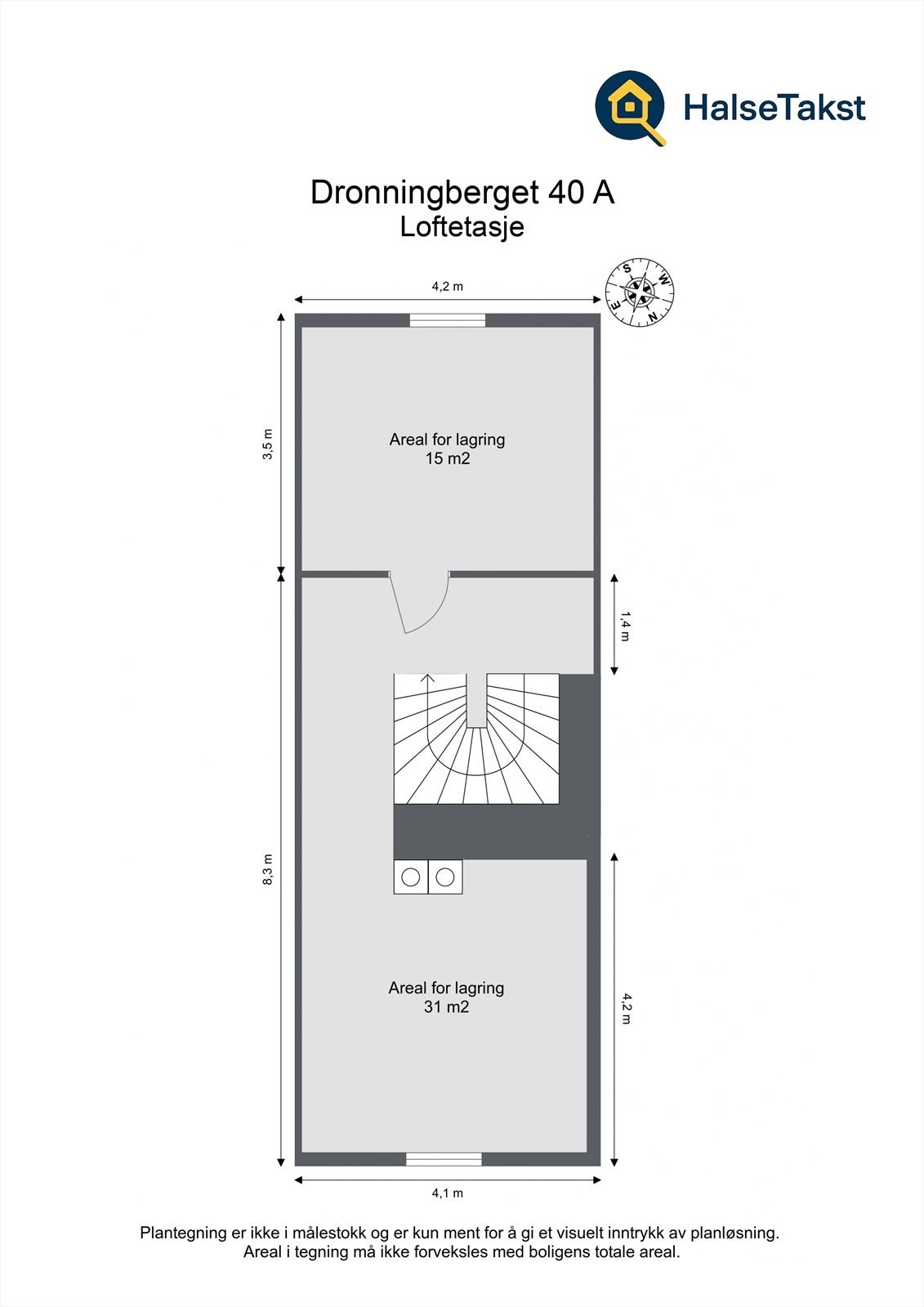 Plantegning loftetasje Galleribilde