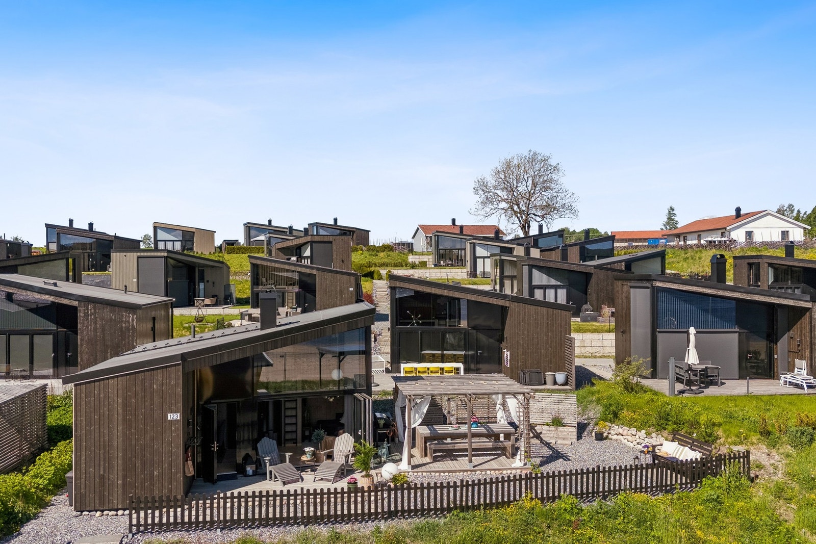 Hytta har en strategisk plassering på feltet. Galleribilde