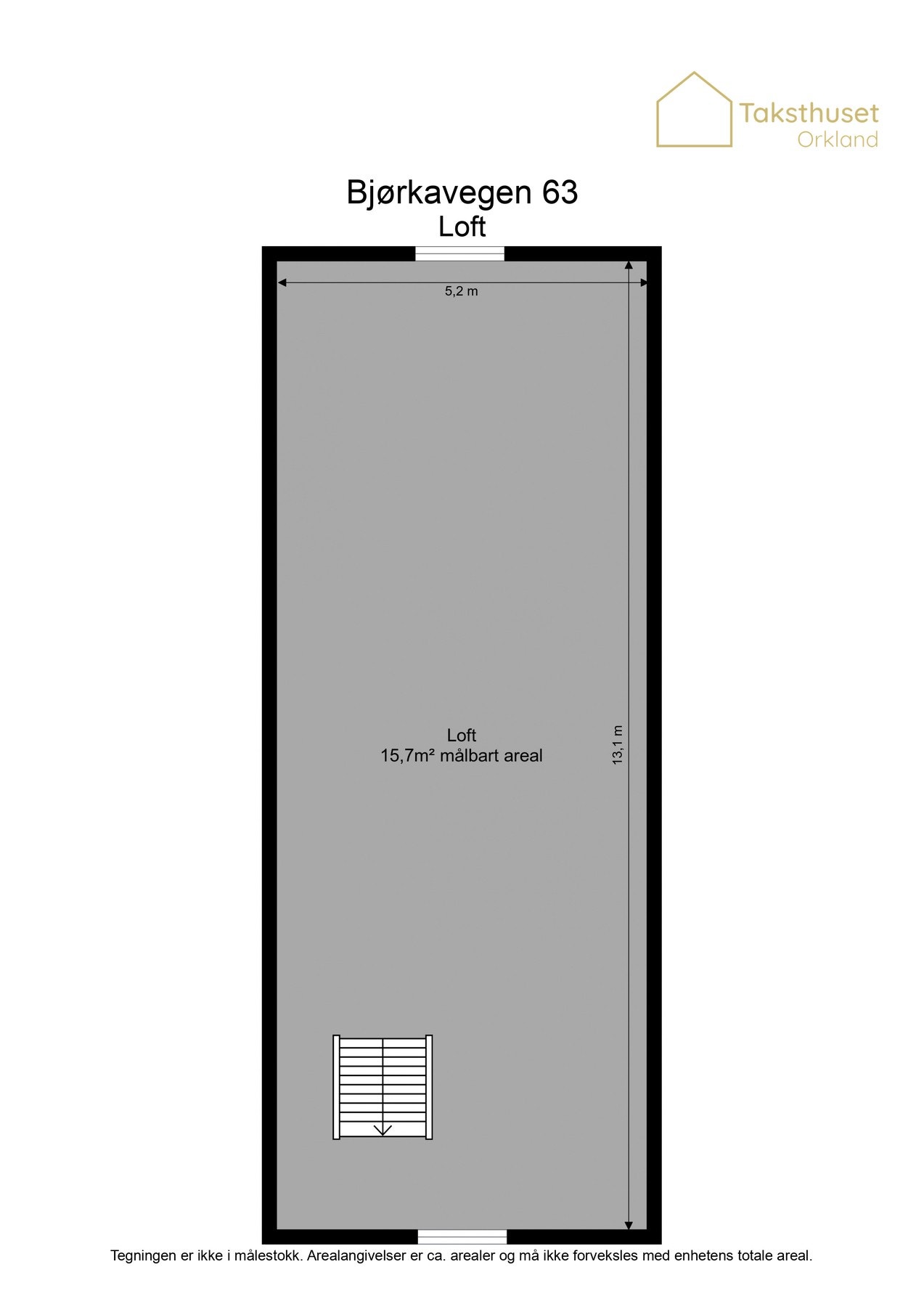Plantegning loftsetasje Galleribilde