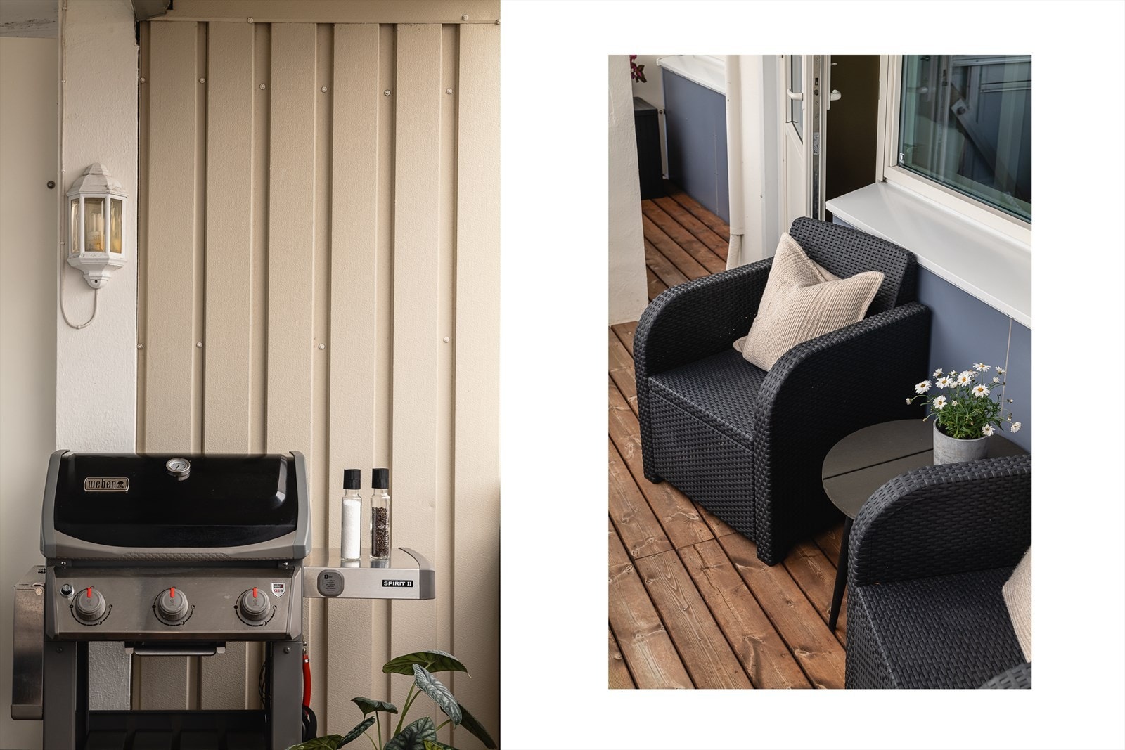 Balkongen har god plass til både sittegruppe og grill. Galleribilde