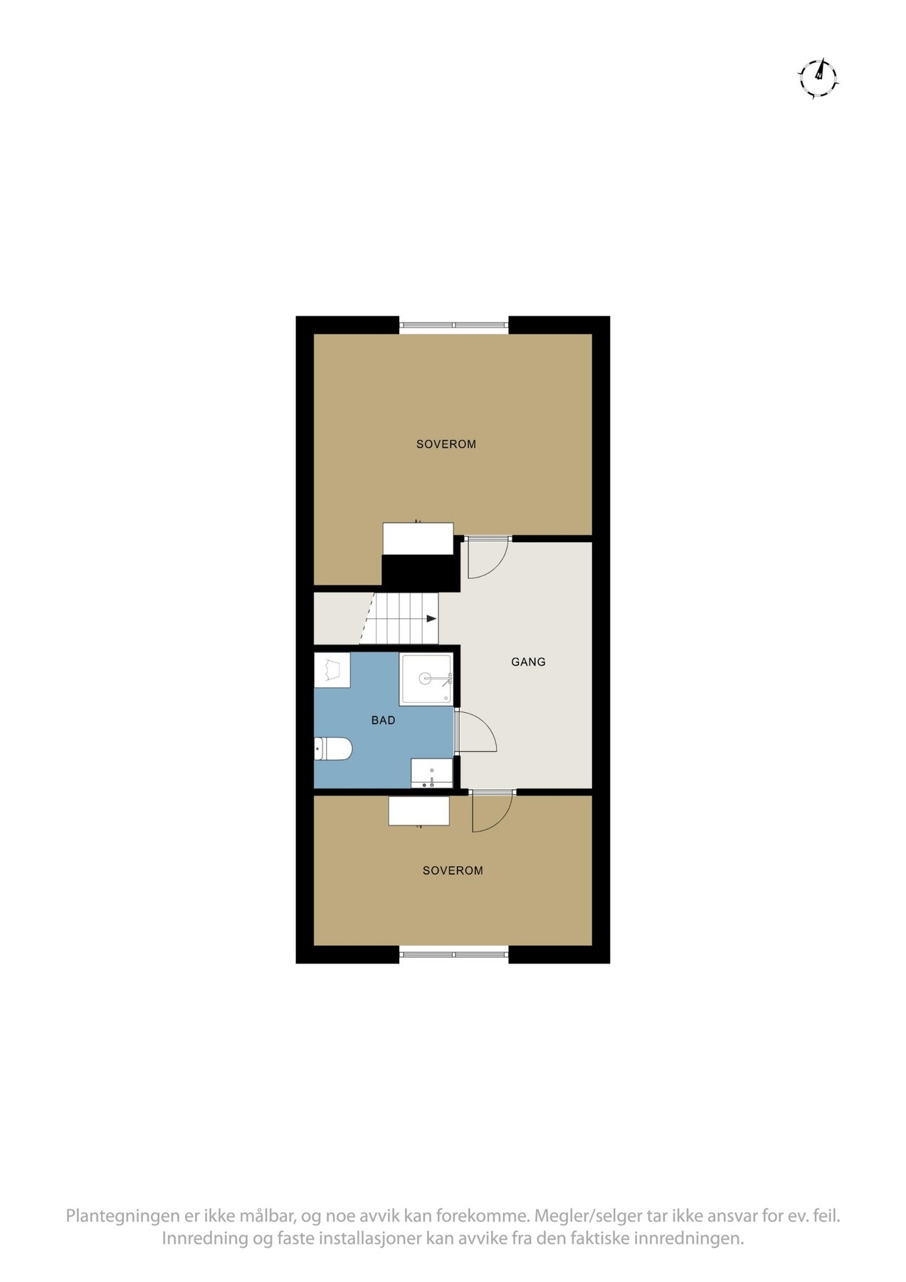 Plantegning loftsetasjen. Galleribilde