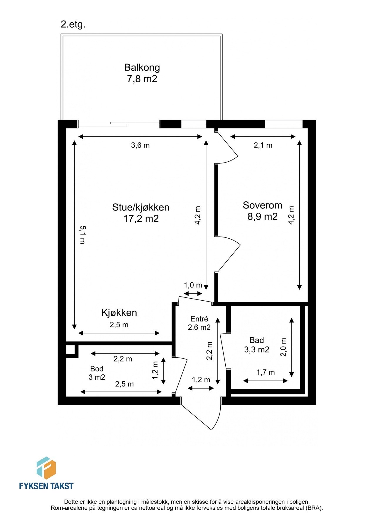 Målsatt planskisse. Galleribilde