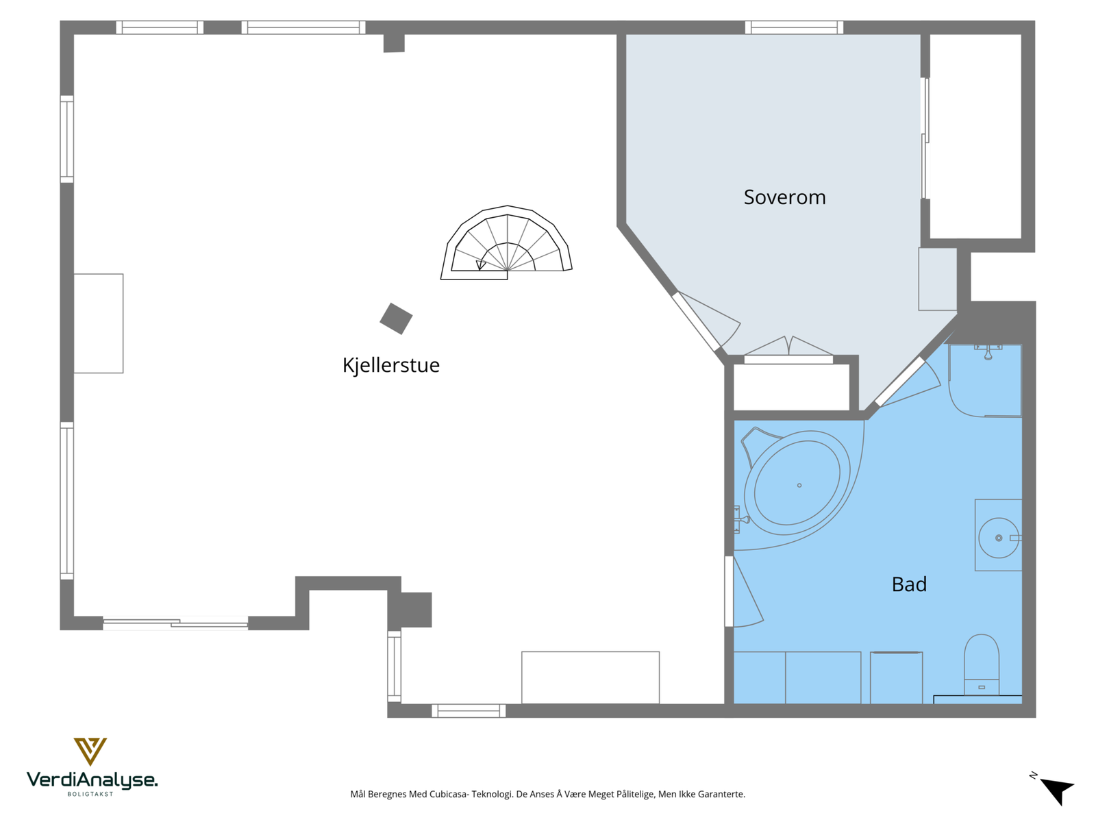 Plan underetasje Galleribilde