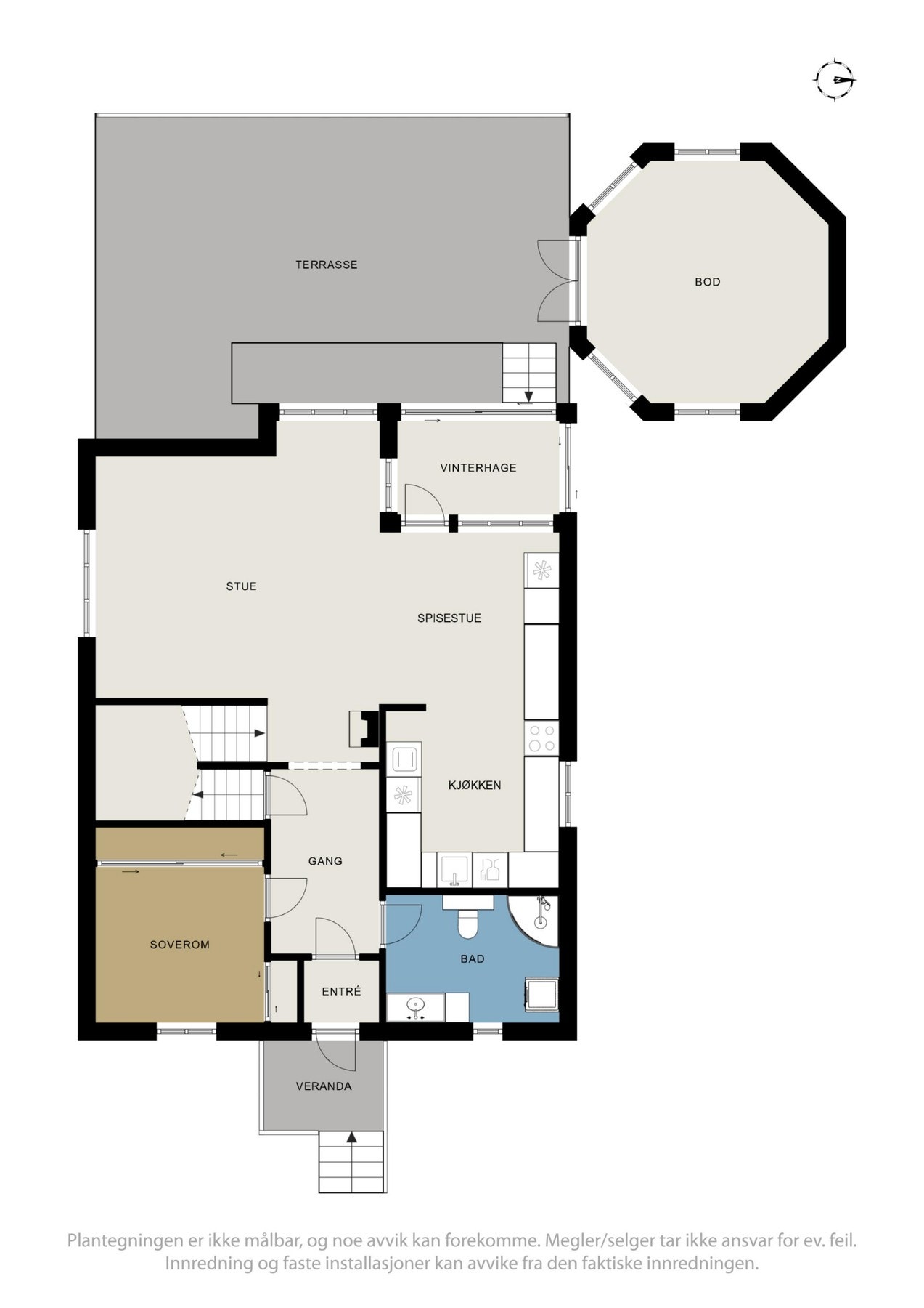 Plantegning hovedetasje Galleribilde