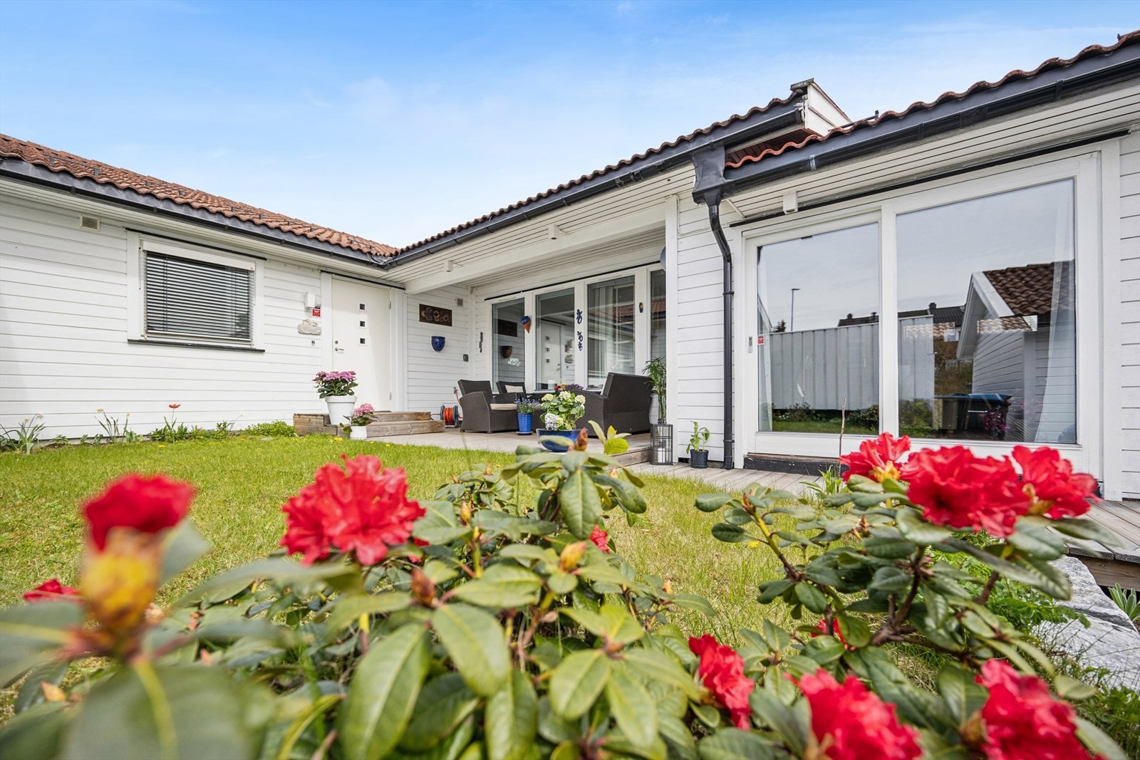 Pent opparbeidet uteareal. Galleribilde
