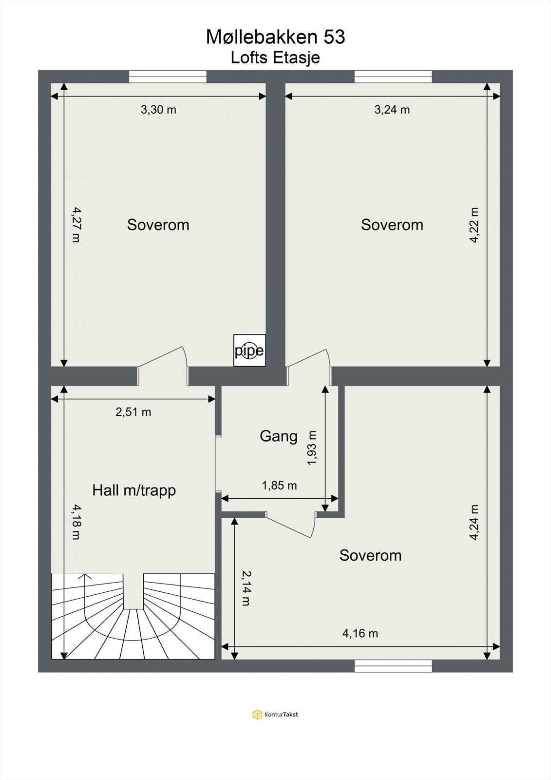 Planskisse loft. Galleribilde