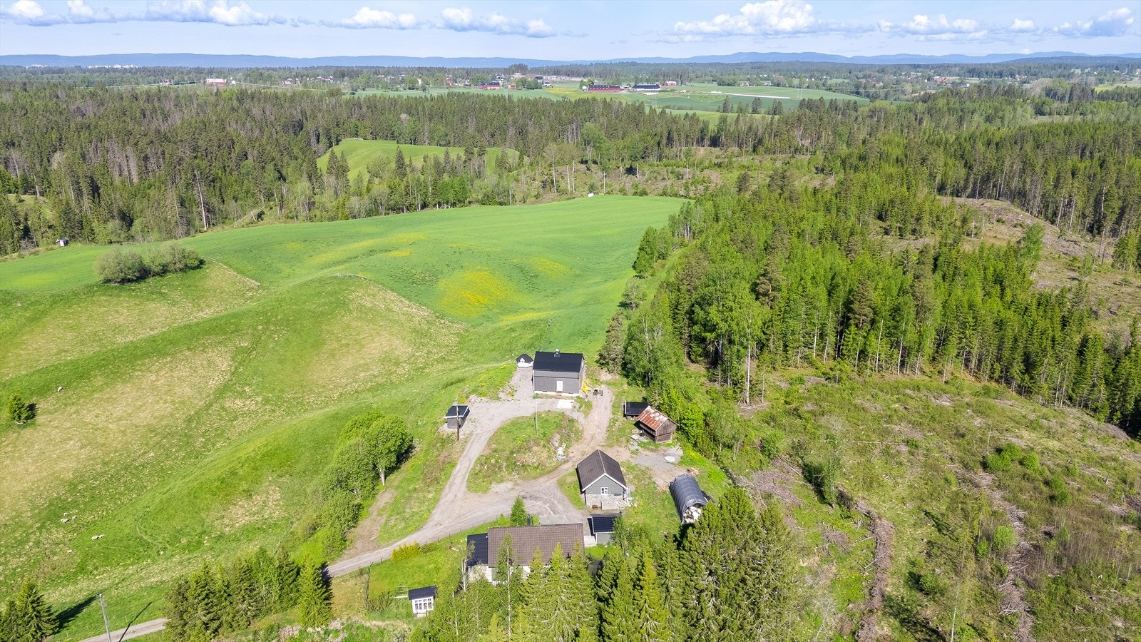 Vidstrakt utsikt over landbruksområdene. Galleribilde