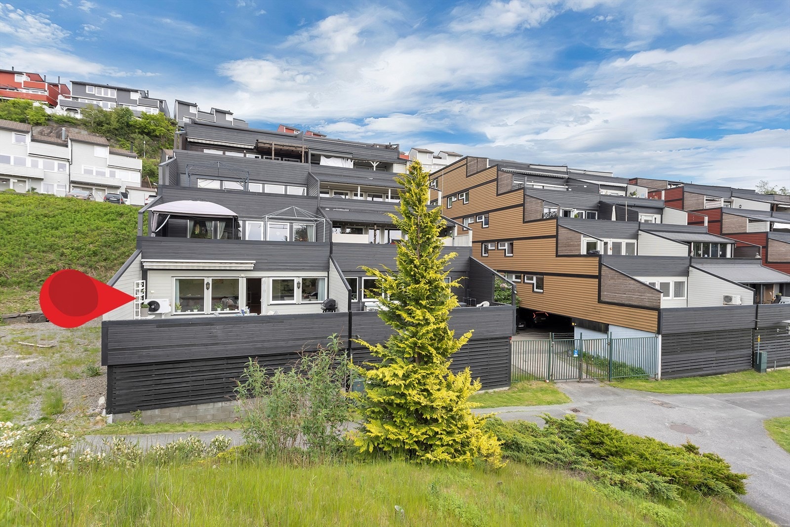 Terrasseleilighet med attraktiv beliggenhet i 1. etasje. Galleribilde