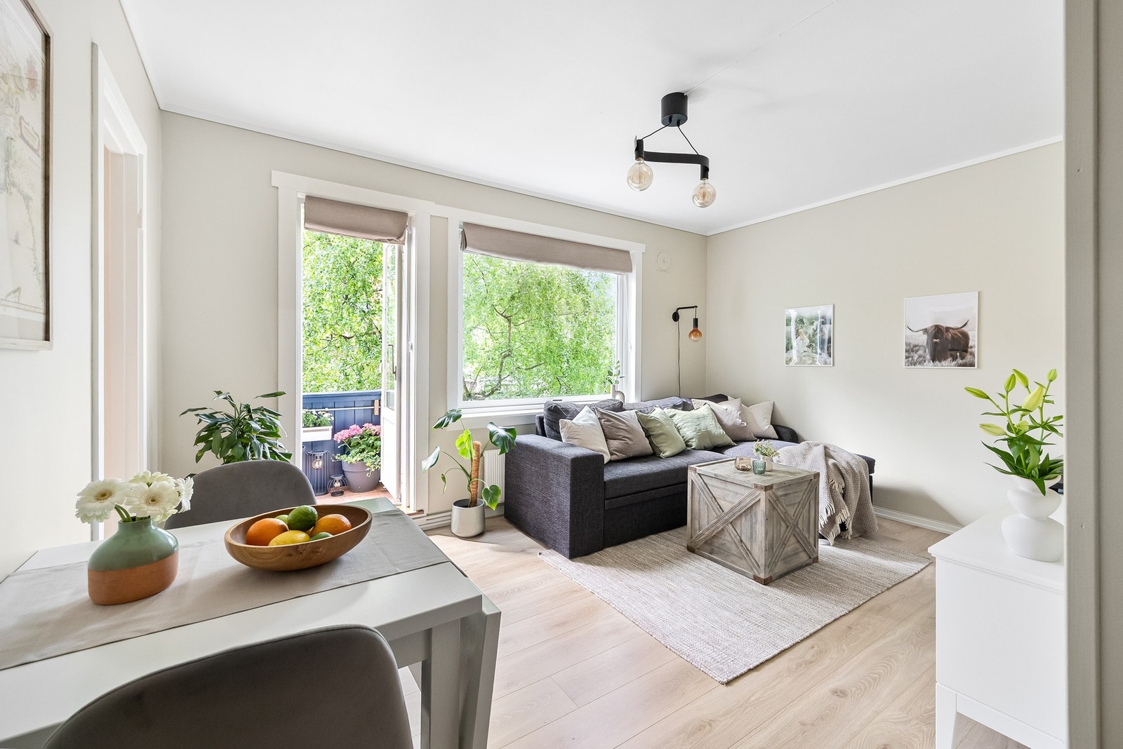 Store vindusflater slipper inn rikelig med naturlig lys Galleribilde