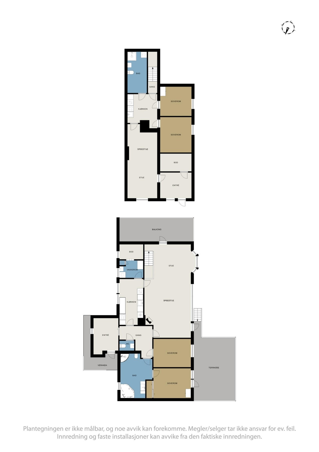 Planskisser over boligen. Galleribilde