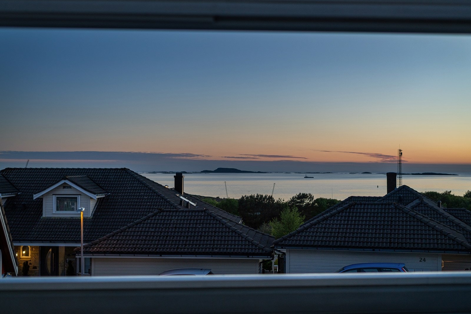 Kveldsutsikt fra boligen. Galleribilde