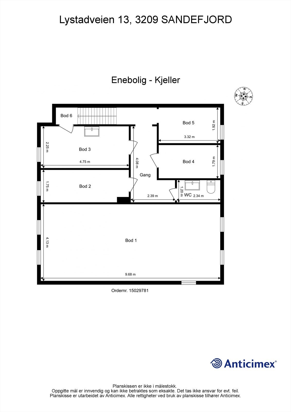Plantegning kjeller Galleribilde