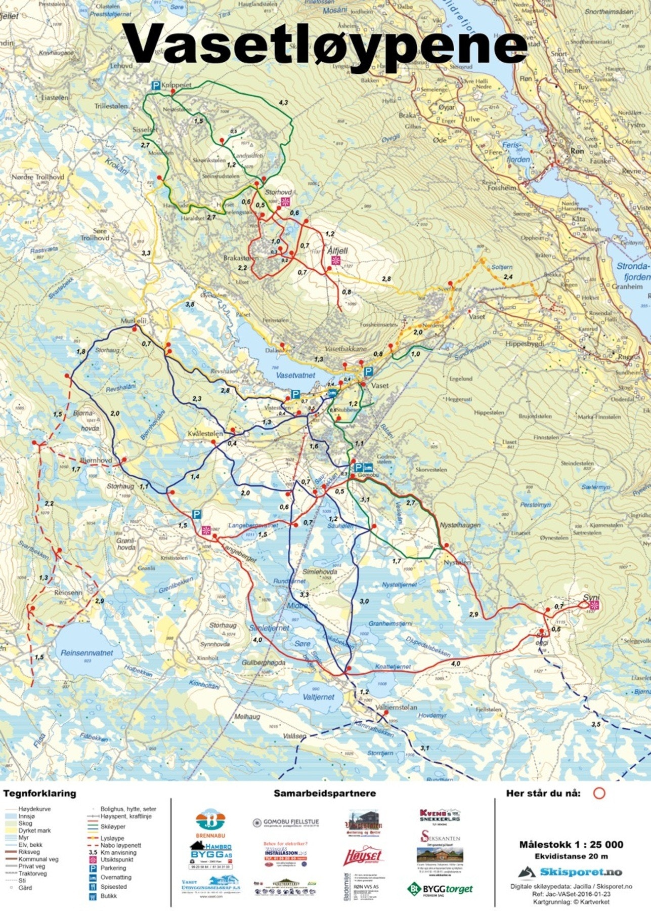 Vaset byr på ca. 150 km løypenett med både lette og litt mer krevende traseer. http://www.vasetloypene.no/ Galleribilde