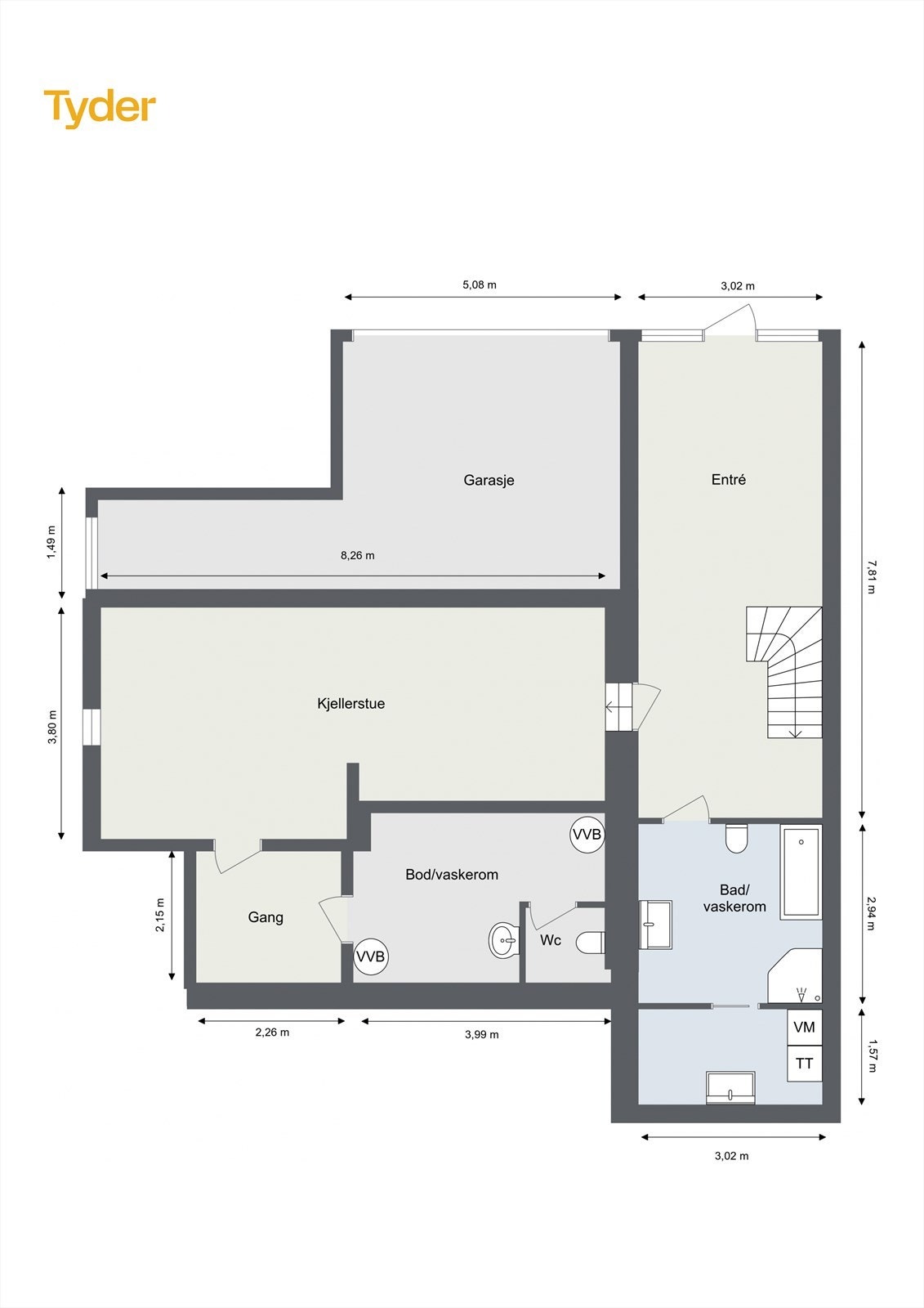 Plantegning kjeller Galleribilde