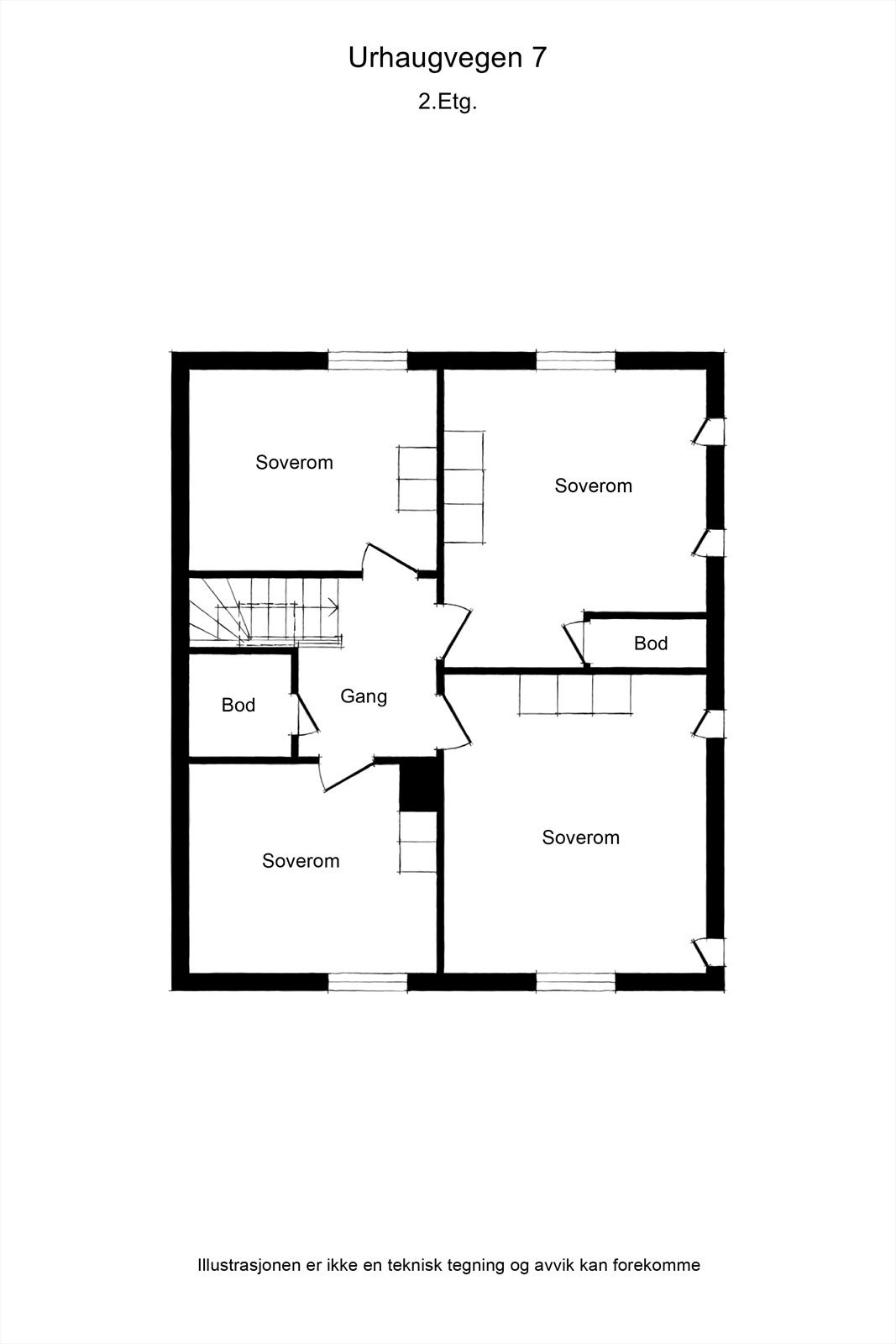 Plantegning loft Galleribilde