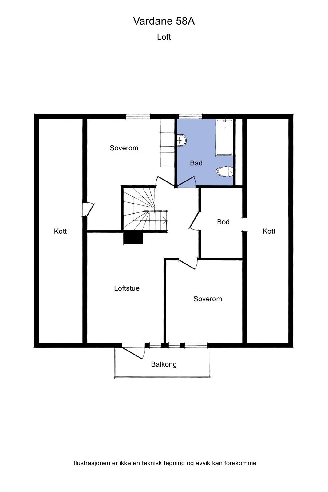 Plantegning loft. Galleribilde