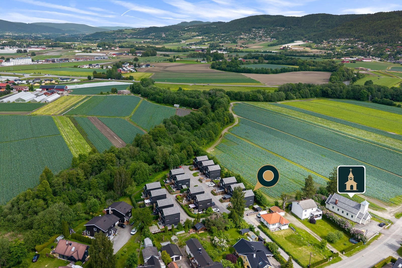 Landlige og stille omgivelser Galleribilde