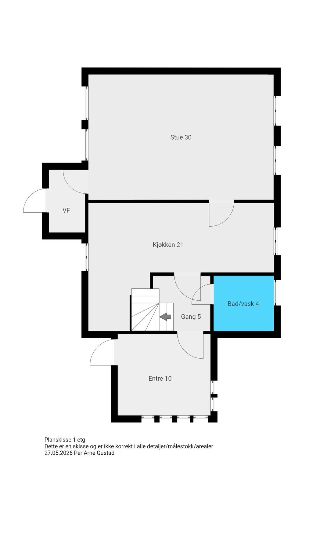 Planskisse - 1. etasje Galleribilde