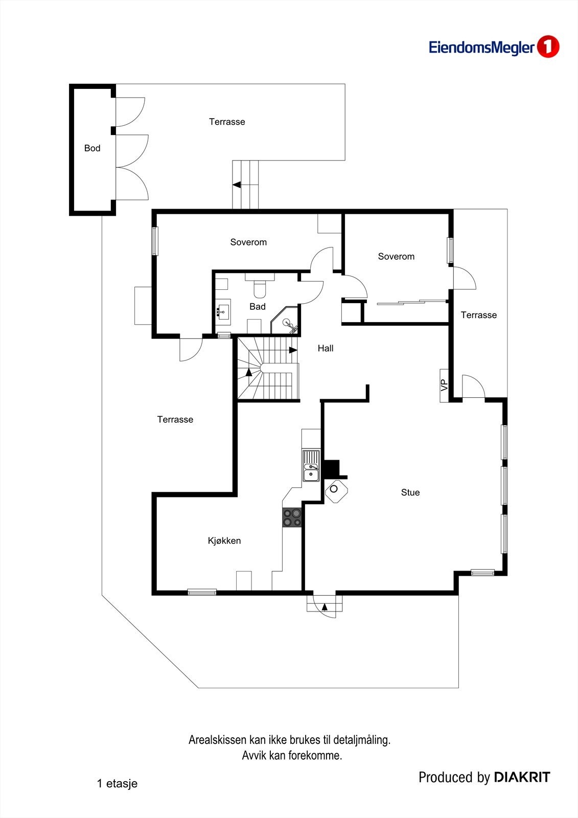 Plantegning hovedetasje Galleribilde