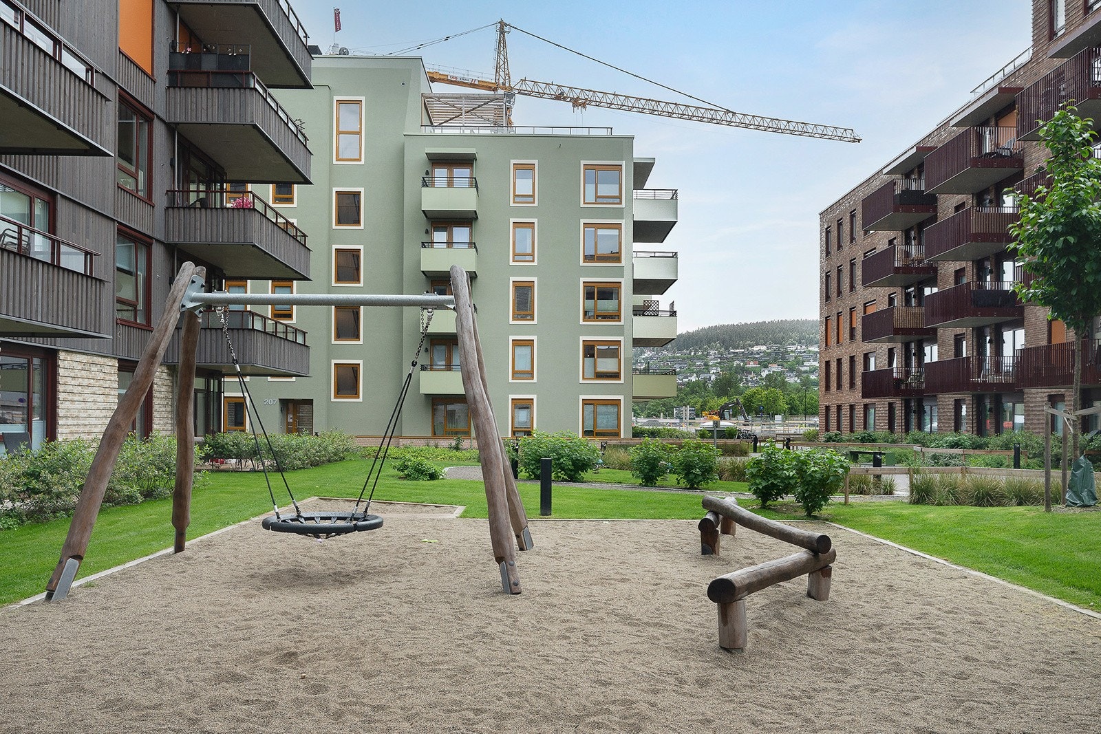 Borettslaget har et hyggelig og barnevenlig gårdsrom. Galleribilde