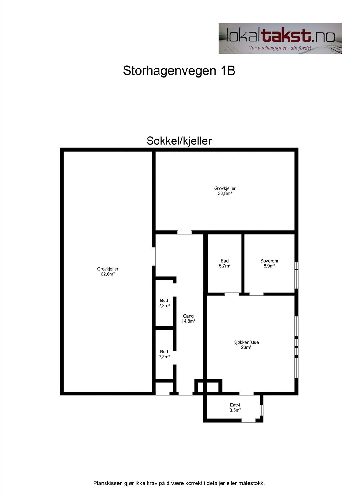 Planskisse - sokkel Galleribilde