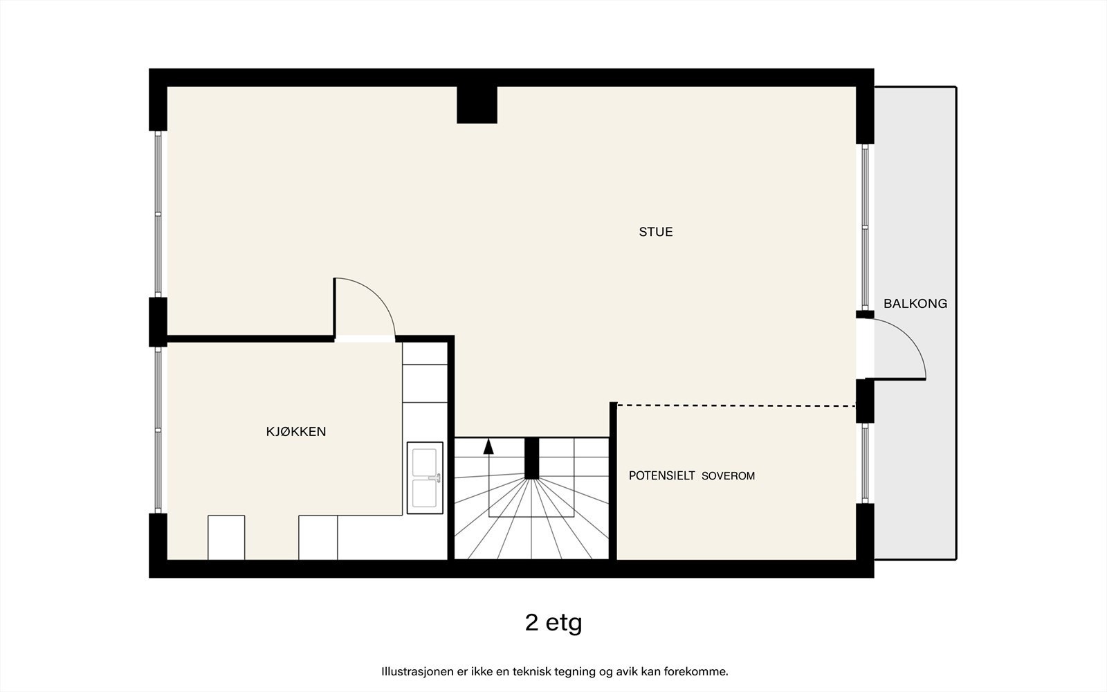 Plantegning 2.etg Galleribilde