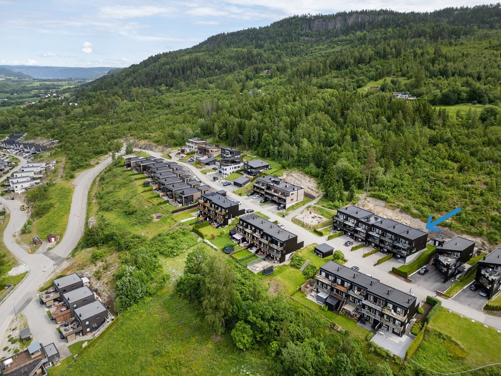 Til tross for den rolige og naturskjønne beliggenheten, er det kort vei ned til bussen i Ringeriksveien og Borgestad barnehage. Galleribilde