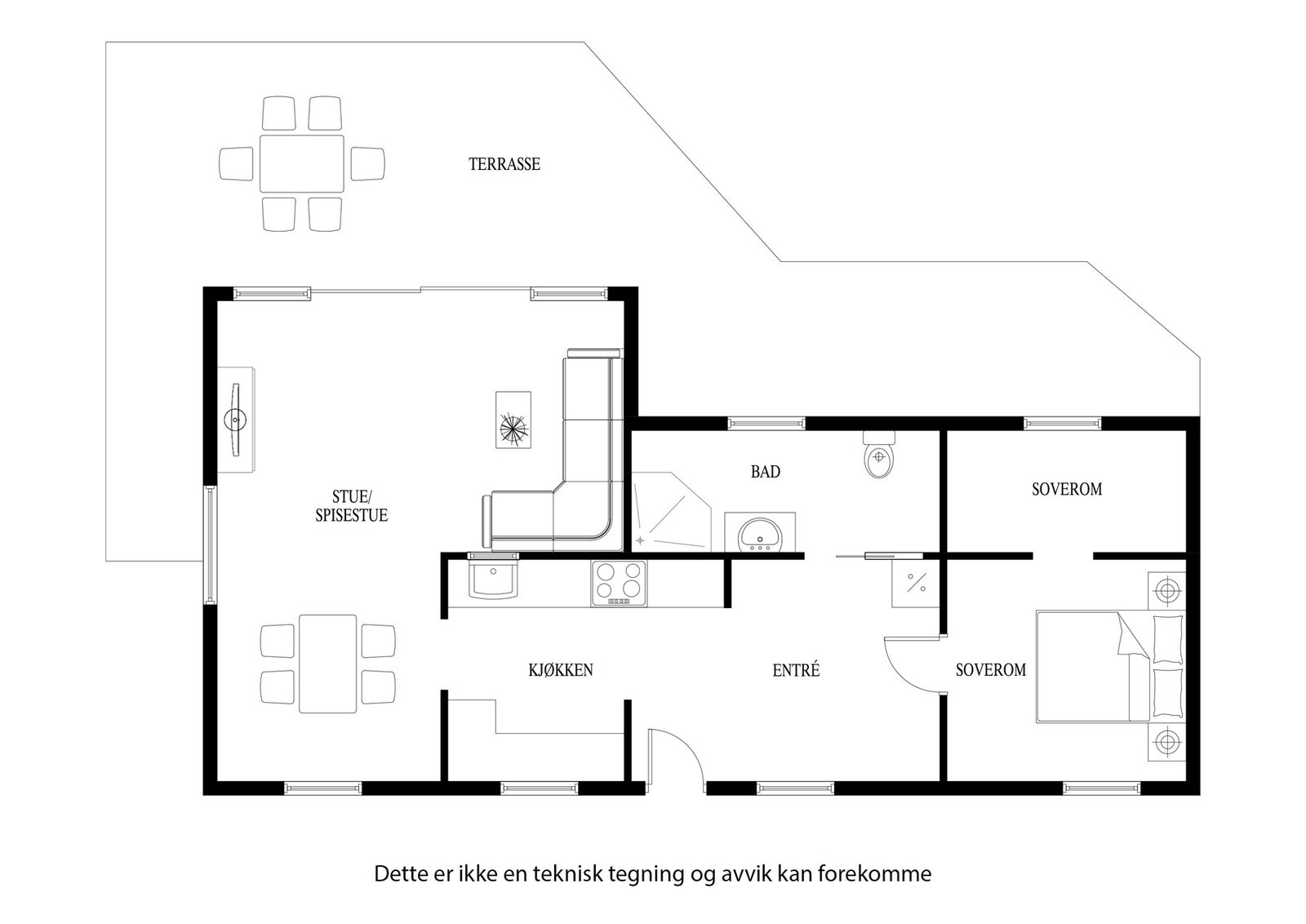 Plantegning Hovedhytte Galleribilde
