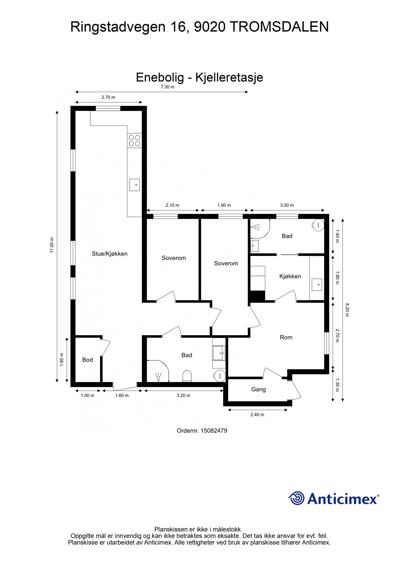 Plantegning - Kjelleretasje Galleribilde