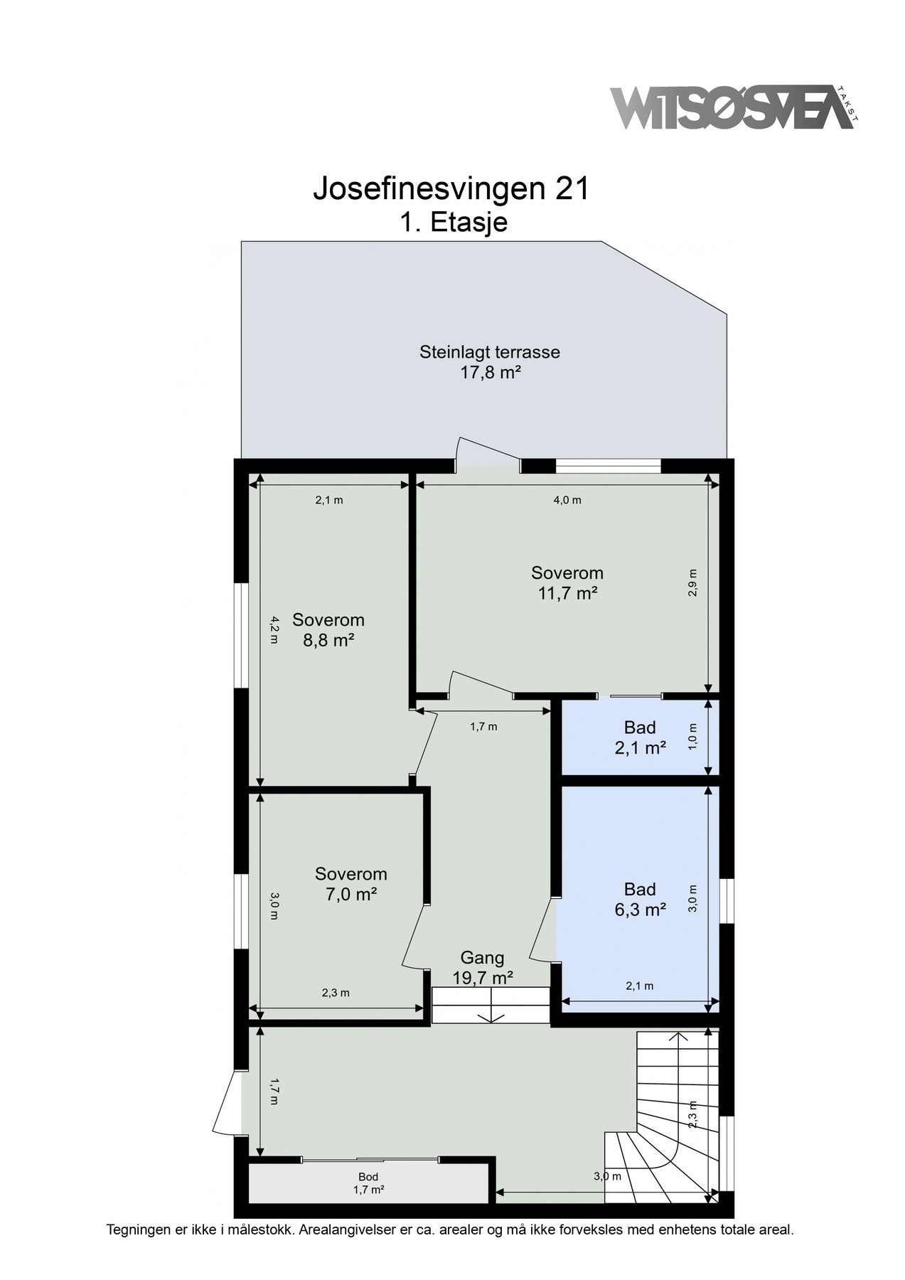 Planskisse 1. etg. Galleribilde