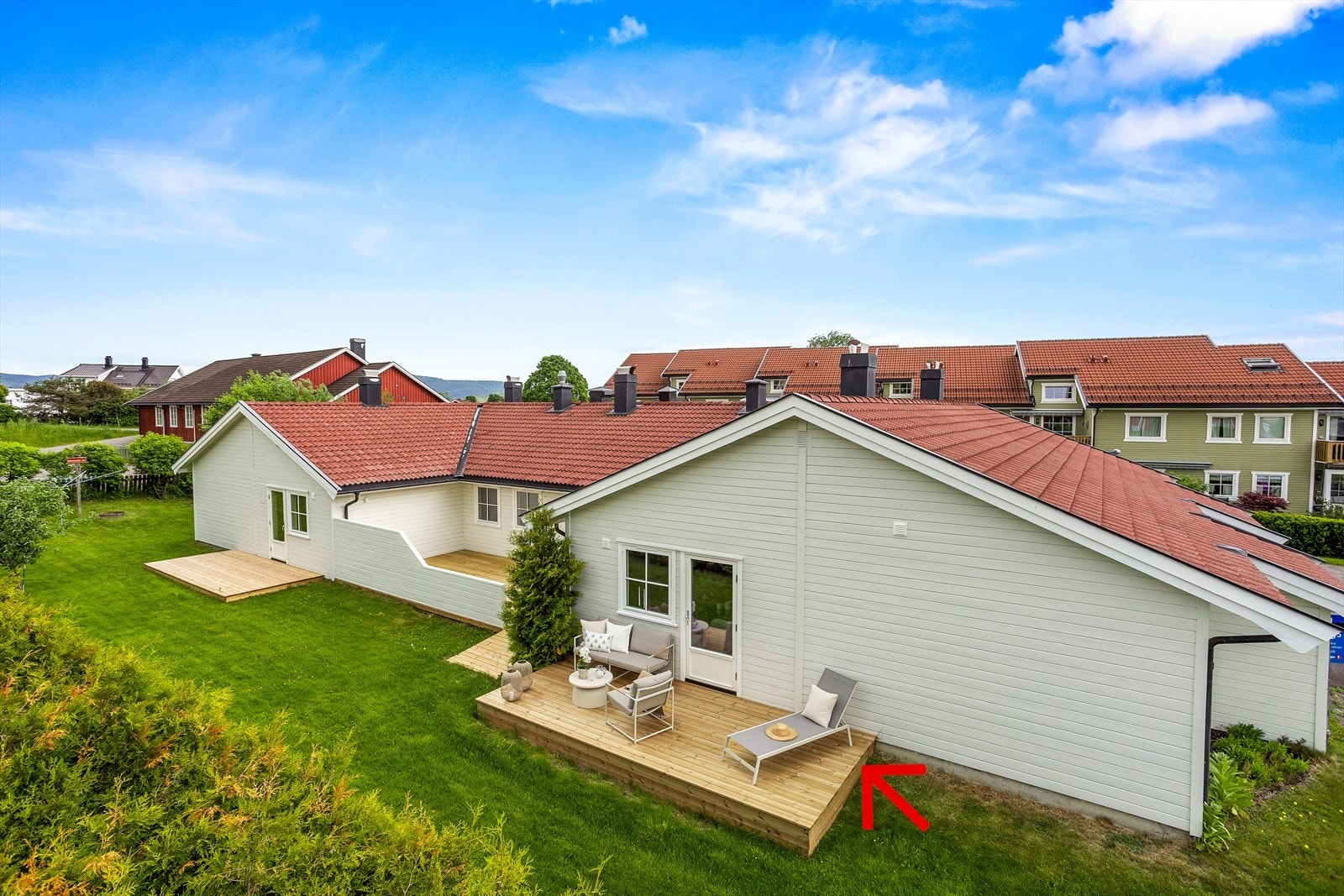 Området er preget av grønne fellesarealer og landlige omgivelser. Galleribilde