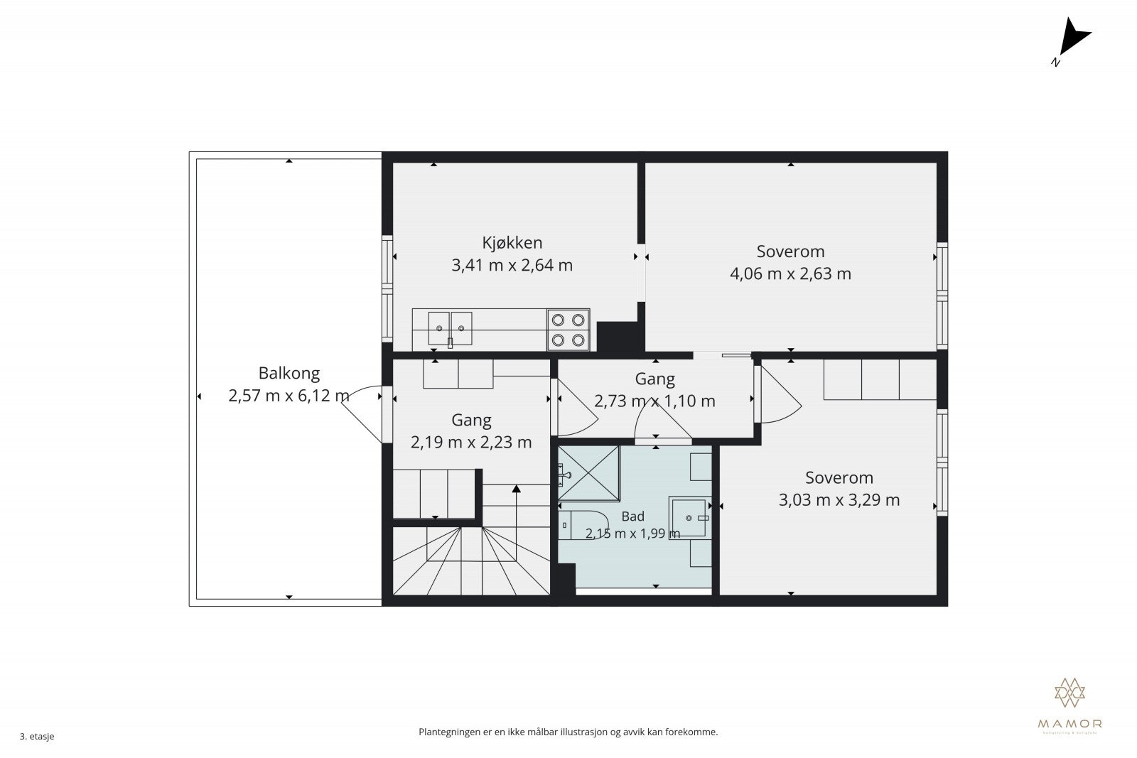Plantegning loft Galleribilde