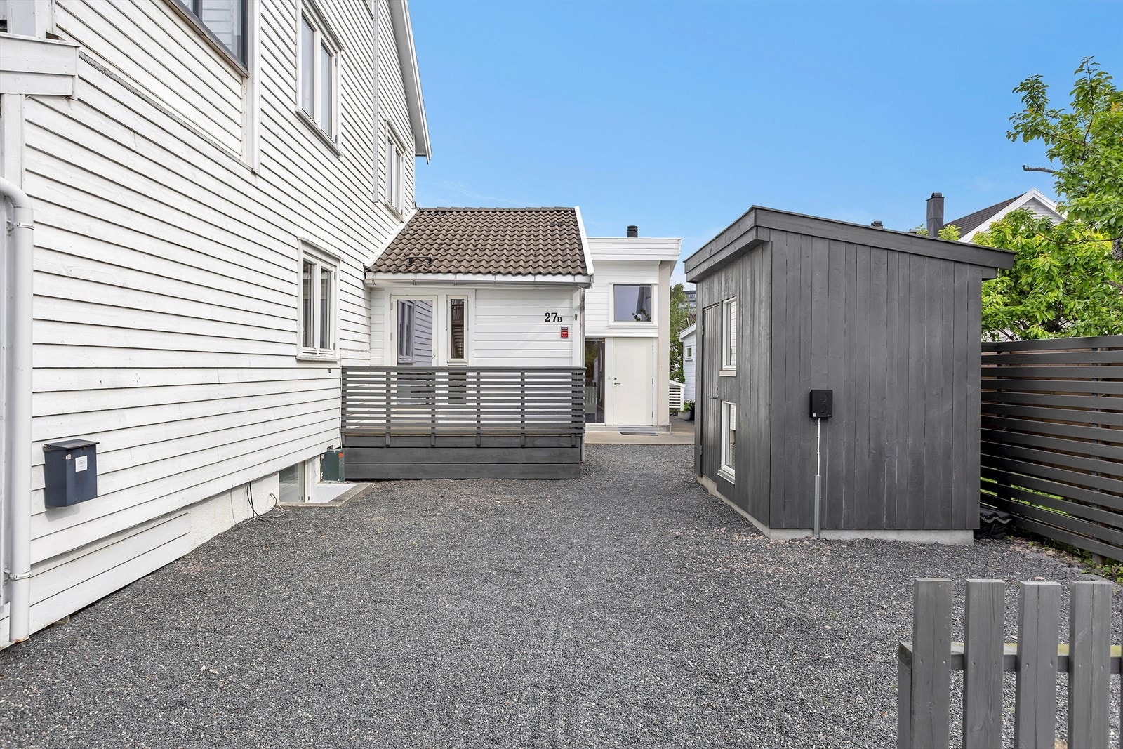 Til leiligheten hører en praktisk, ekstern bod på 4 m² for ekstra lagring. Galleribilde
