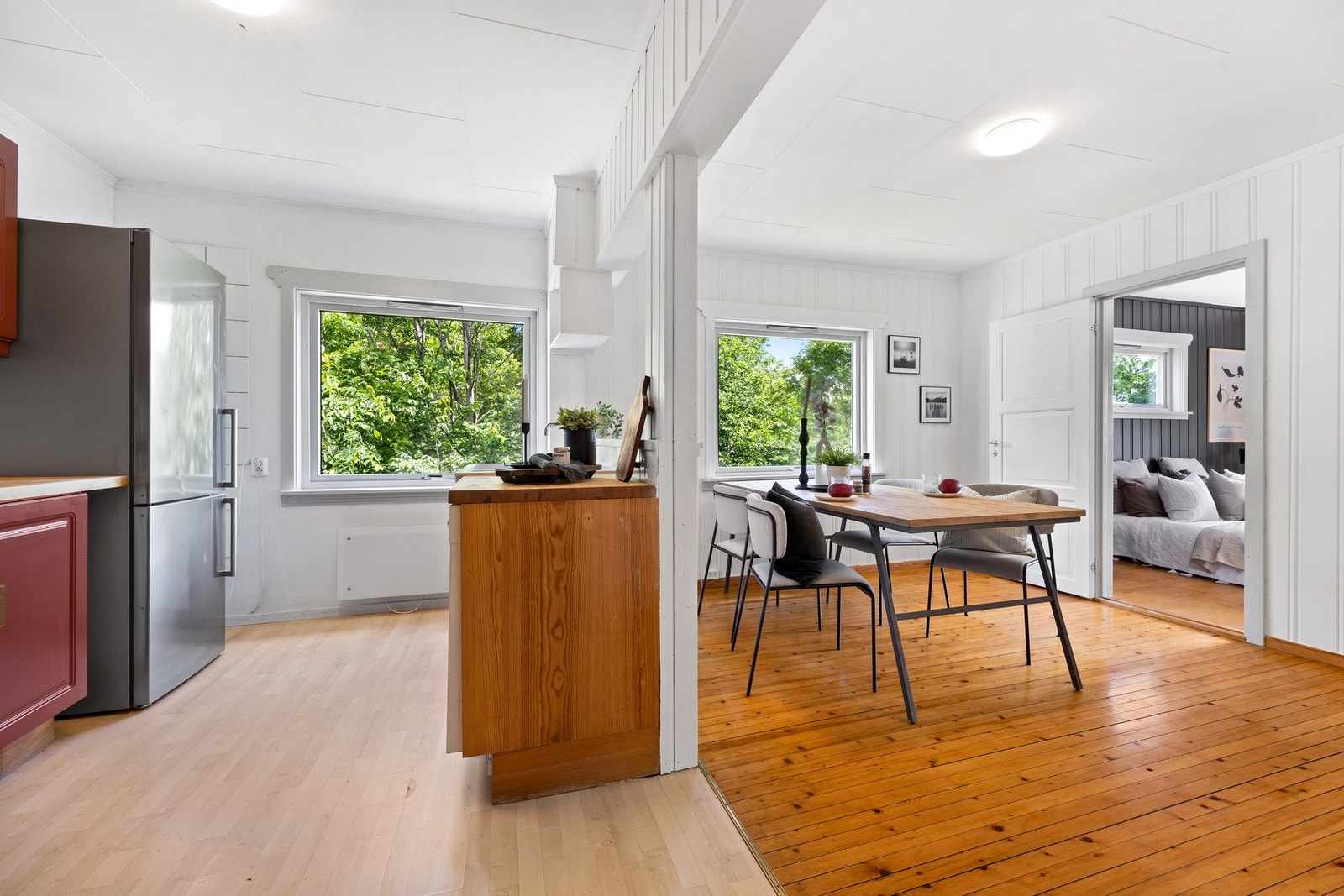 Dels åpen kjøkken / stue-løsning Galleribilde