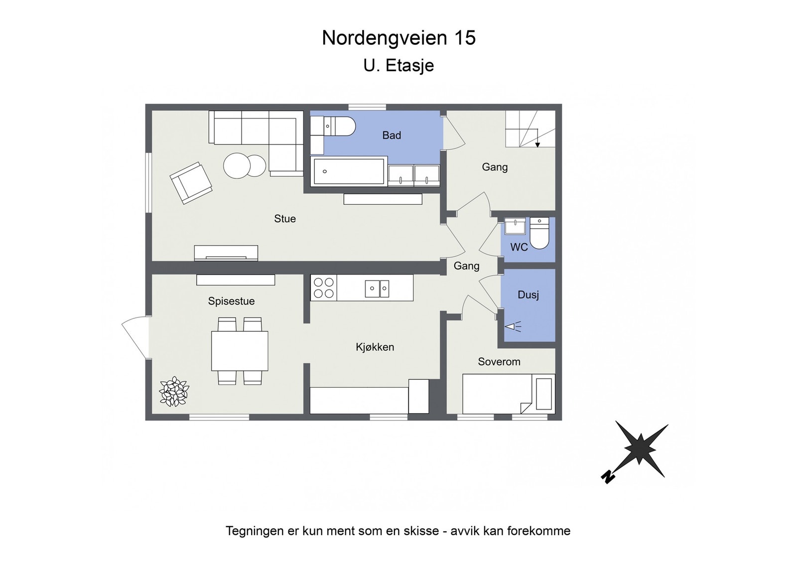 Planskisse u.etg Galleribilde