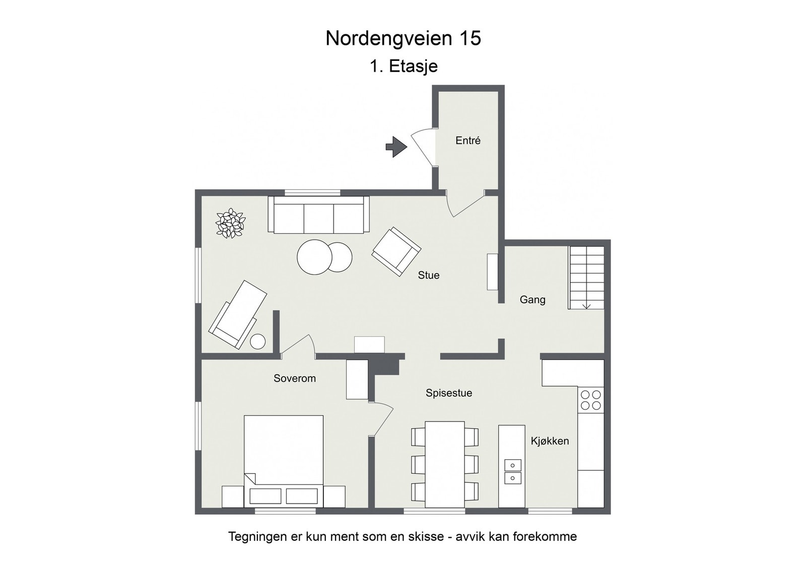 Planskisse 1.etg Galleribilde