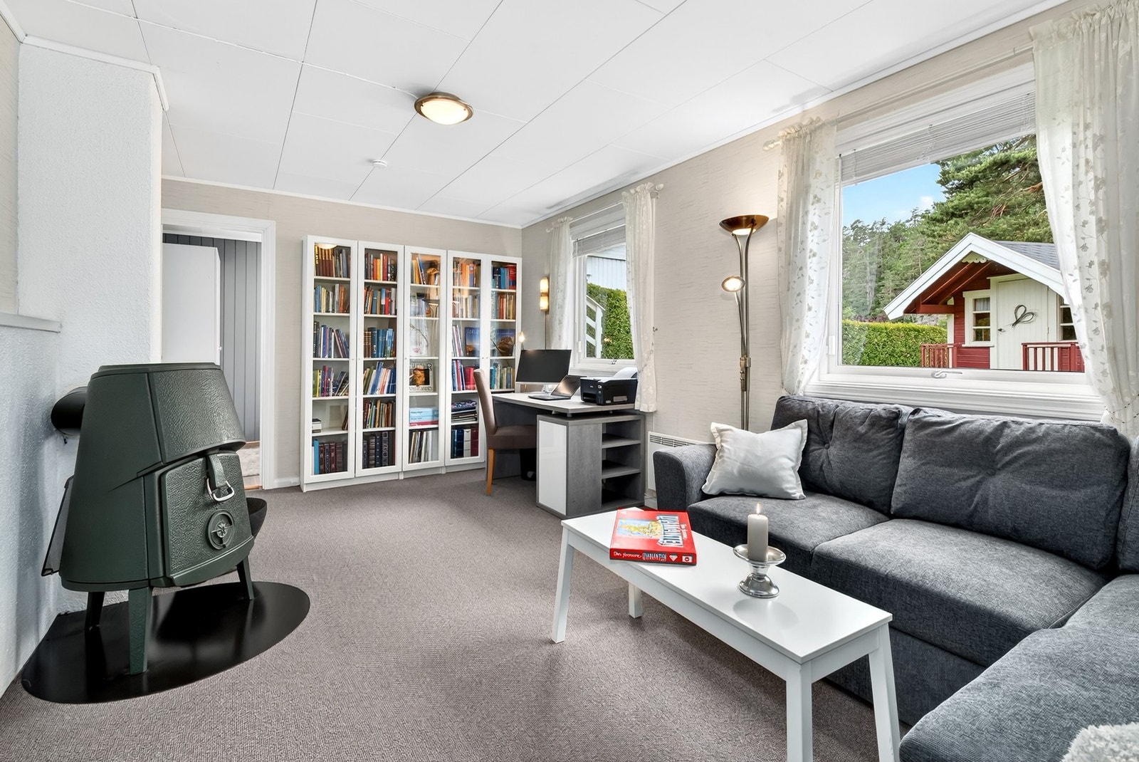 Kjellerstuen fungerer som et flott supplement til boligens øvrige oppholdsrom. Galleribilde