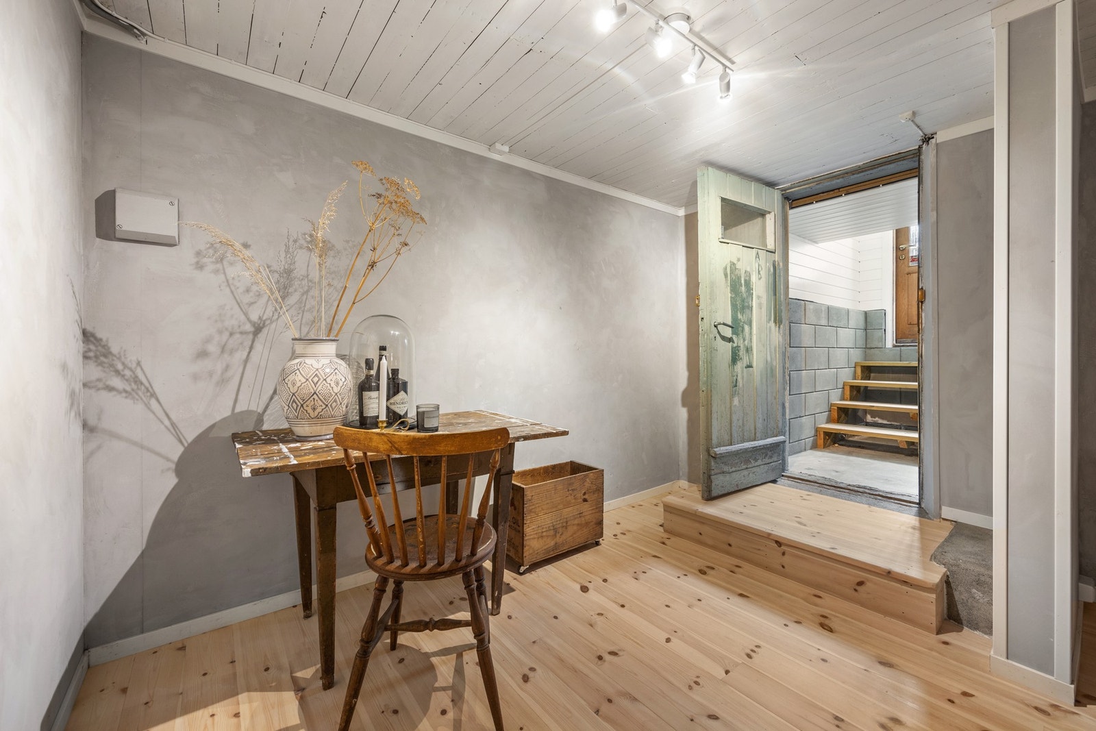 Fra kjellerstuen er det adkomst ut til hage. Galleribilde
